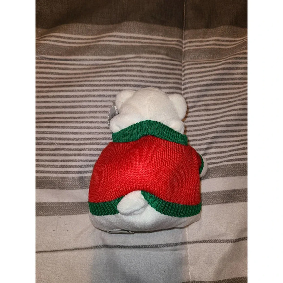 Coca Cola Bean Bag Polar Bear Plush Stuffed Toy With Coca Cola Sweater & Bottle - Picture 3 of 6